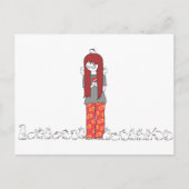 CRAZY BUNNY LADY BRIEFKAART (Voorkant)