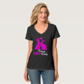 Crazy Bunny Lady Easter Day Women Girl Rabbit T-shirt (Voorkant volledig)