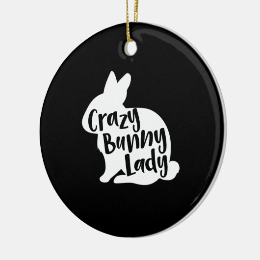 Crazy Bunny Lady - Funny Rabbit Lover Keramisch Ornament (Links)