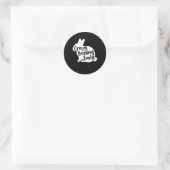 Crazy Bunny Lady - Funny Rabbit Lover Ronde Sticker (Tas)