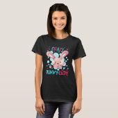 Crazy Bunny Lady Paasdag Rodent Egg Hunt Rabbit T-shirt (Voorkant volledig)