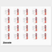 CRAZY BUNNY LADY RONDE STICKER (Vel)