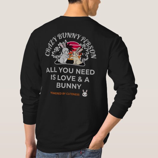 Crazy Bunny Person T-shirt (Achterkant)