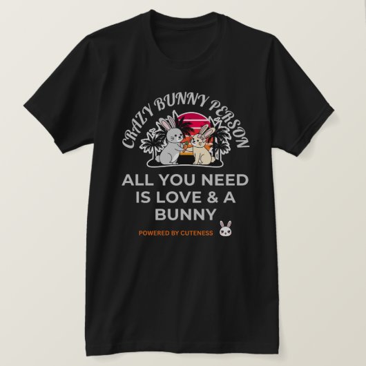 Crazy Bunny Person T-shirt (Design voorkant)