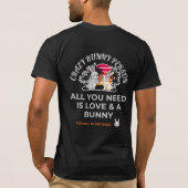 Crazy Bunny Person T-shirt (Achterkant)
