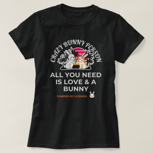 Crazy Bunny Person T-shirt (Design voorkant)