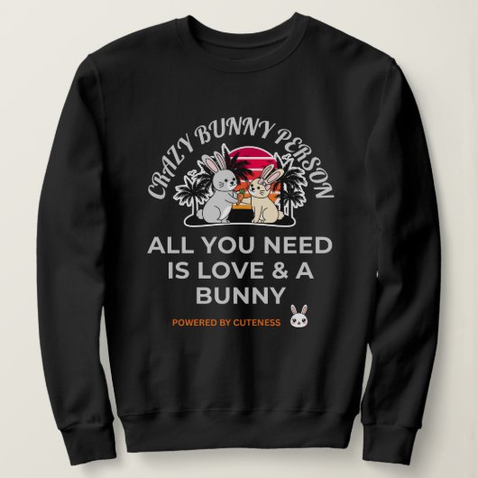 Crazy Bunny Person Trui (Design voorkant)