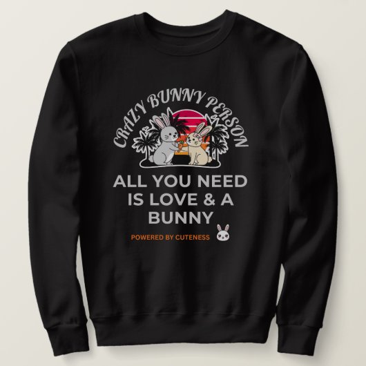 Crazy Bunny Person Trui (Design voorkant)