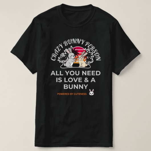 Crazy Bunny Persoon T-shirt (Design voorkant)