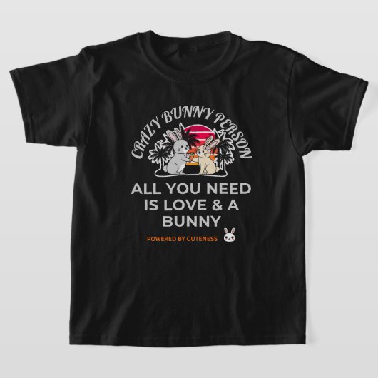 Crazy Bunny Persoon  T-shirt (Laagn)