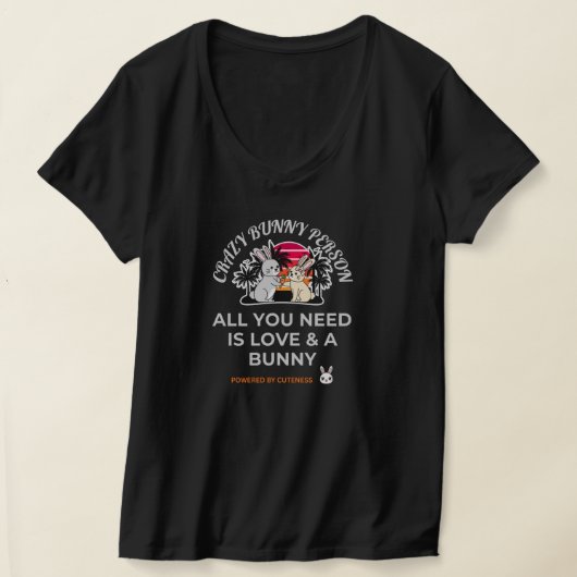 Crazy Bunny Persoon  T-shirt (Laagn)