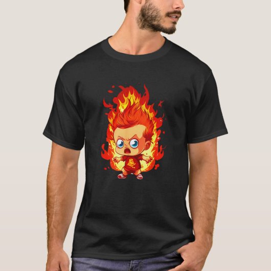 Crazy burning Child T-shirt (Voorkant)