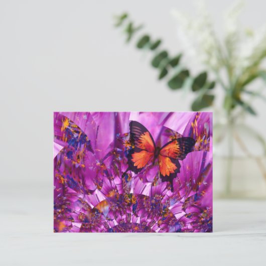 Crazy Butterfly Briefkaart (Staand voorkant)