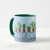 Crazy Cactus Dame Mok met Eigen Naam (Voorkant links)