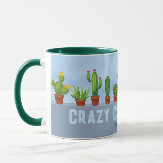 Crazy Cactus Lady Mok met aangepaste naam (Links)