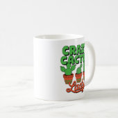 Crazy Cactus Lady – Plant Mom Gift Koffiemok (Voorkant rechts)