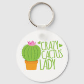 Crazy Cactus Lady Sleutelhanger (Voorkant)
