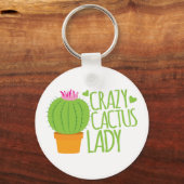 Crazy Cactus Lady Sleutelhanger (Voorkant)