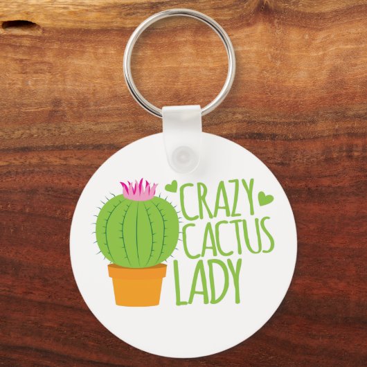 Crazy Cactus Lady Sleutelhanger (Voorkant)