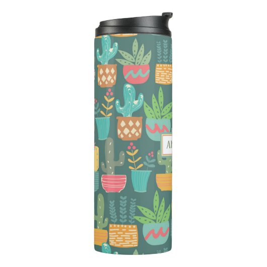 Crazy Cactus personaliseren Thermosbeker (Gedraaid links)
