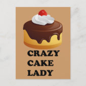 Crazy Cake Lady Briefkaart (Voorkant)