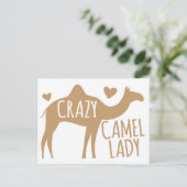 Crazy Camel Lady Briefkaart (Staand voorkant)
