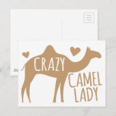 Crazy Camel Lady Briefkaart (Voorkant / Achterkant)