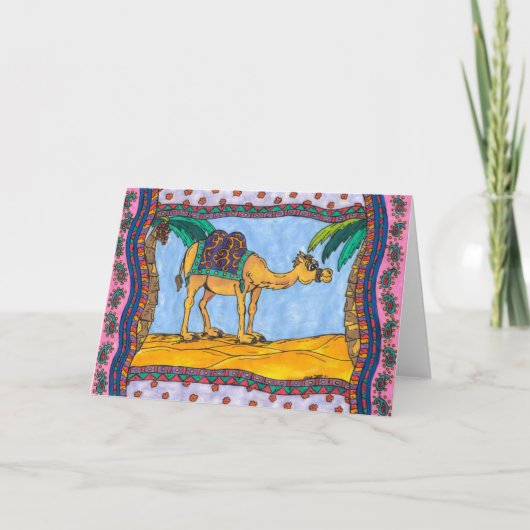 Crazy Camel Wenskaart Kaart (Voorkant)