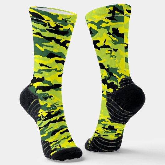 Crazy Camouflage Green Socks Sokken (Gebogen)