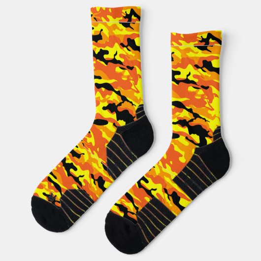 Crazy Camouflage Oranje Socks Sokken (Links)