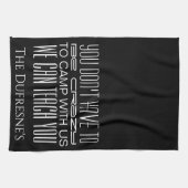 "Crazy Camping" op maat Theedoek (Horizontaal)