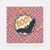 Crazy Candy Corn Black Bat Boo! Servet (Voorkant)