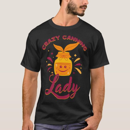 Crazy Canning Lady Vinegar Condiment T-shirt (Voorkant)