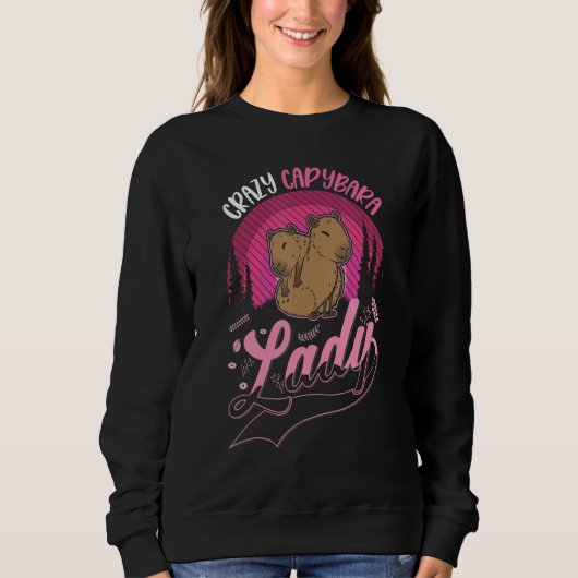 Crazy Capybara lady Capybara Girl Trui (Voorkant)