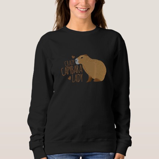 Crazy Capybara Lady Cute Capybara Trui (Voorkant)