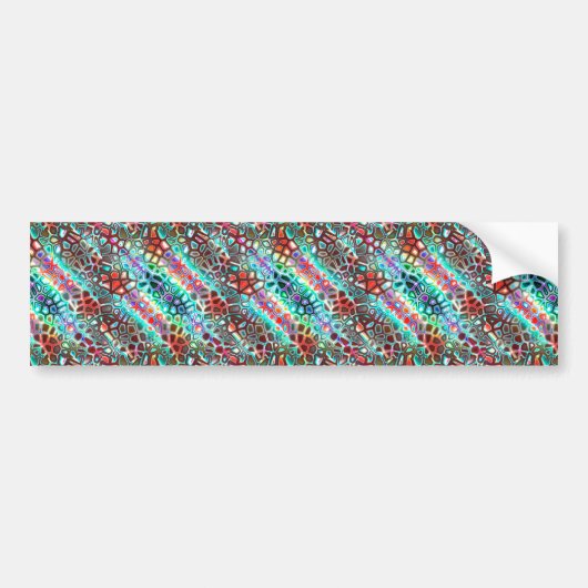 Crazy Carnival gekleurd Bumpersticker (Voorkant)