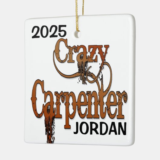 Crazy Carpenter CUSTOM Keramisch Ornament (Links)