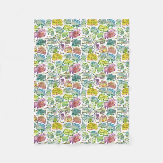 Crazy Cars Children's Blanket Fleece Deken (Voorkant)