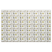 Crazy Cartoon Cats Fabric Stof (Fat Quarter)