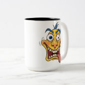 Crazy Cartoon Face Mok – Funny Expression Coffee (Voorkant rechts)