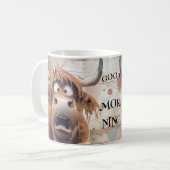 Crazy Cartoon Highland Koe Koffiemok (Voorkant links)