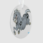 Crazy Cartoon Horse Acrylornament Ornament (voorkant)
