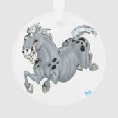 Crazy Cartoon Horse Acrylornament Ornament (achterkant)