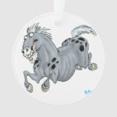Crazy Cartoon Horse Acrylornament Ornament (voorkant)