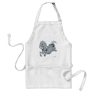 Crazy Cartoon Horse Apron Standaard Schort