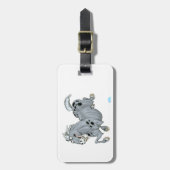 Crazy Cartoon Horse Bagagelabel (Voorkant verticaal)