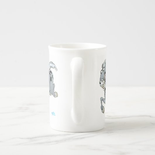 Crazy Cartoon Horse Bone China Mok (Achterkant)