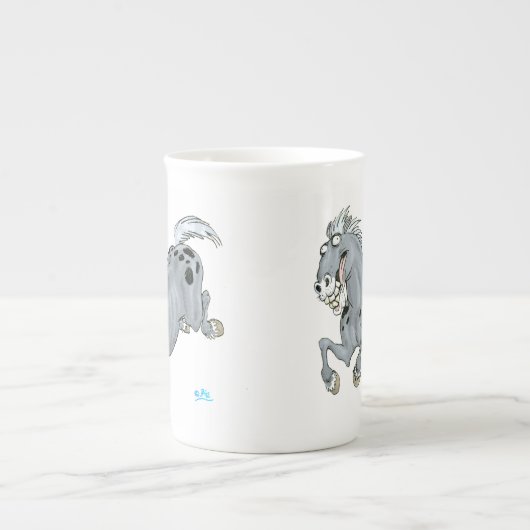 Crazy Cartoon Horse Bone China Mok (Voorkant)