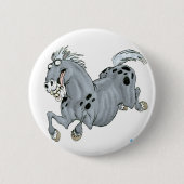 Crazy Cartoon Horse Button Badge (Voorkant)