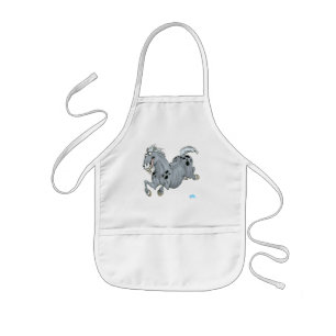 Crazy Cartoon Horse Children Apron Kinder Schort